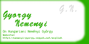 gyorgy nemenyi business card