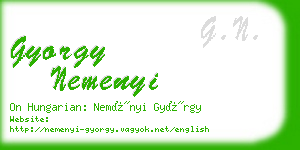 gyorgy nemenyi business card